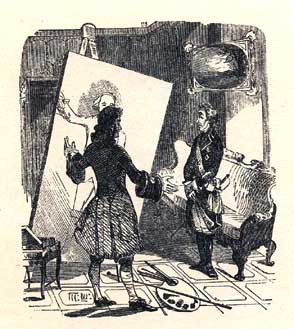 Художник І.Г. Шмідт малює портрет Суворова. (1842).