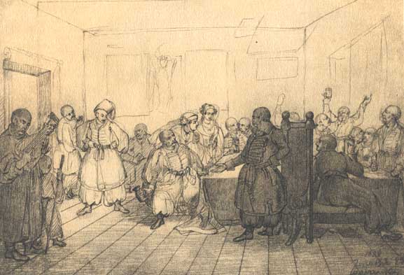 Козацький бенкет. Олiвець. 25.12.1838